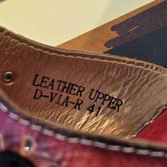 Red Leather Mexican-Style Sandals – Like New – 2.75" Heel – Size 9.5-10 - Picture 7 of 16